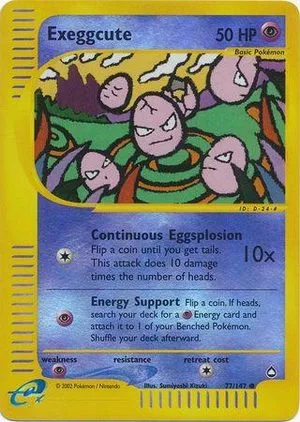Exeggcute [Reverse Holo], English Pokemon card