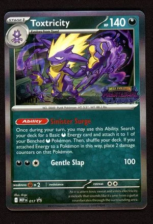 Toxtricity [Prerelease Staff], English Pokemon card