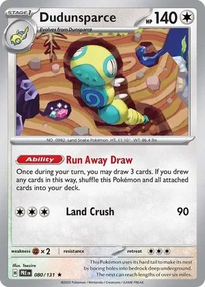 Dudunsparce, English Pokemon card