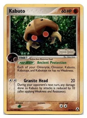 Kabuto [Reverse Holo], English Pokemon card