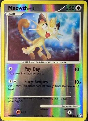 Meowth [Reverse Holo], English Pokemon card