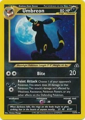 Umbreon, English Pokemon card