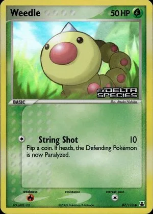 Weedle [Reverse Holo], English Pokemon card