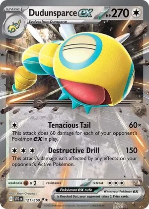 Dudunsparce ex, English Pokemon card
