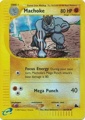 Machoke [Reverse Holo], English Pokemon card