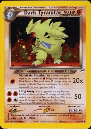 Dark Tyranitar, English Pokemon card