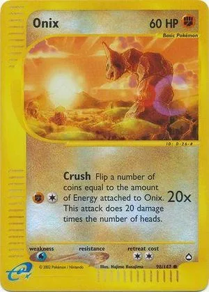Onix [Reverse Holo], English Pokemon card