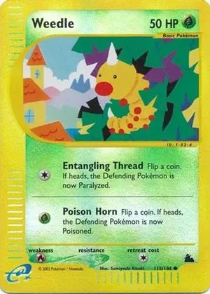 Weedle [Reverse Holo], English Pokemon card