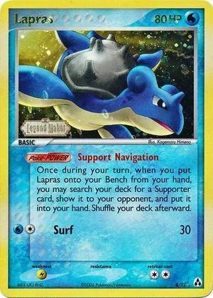 Lapras [Reverse Holo], English Pokemon card