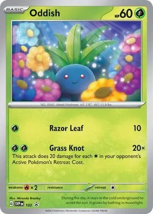 Oddish, English Pokemon card
