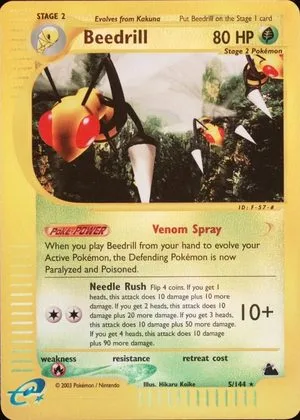 Beedrill [Reverse Holo], English Pokemon card