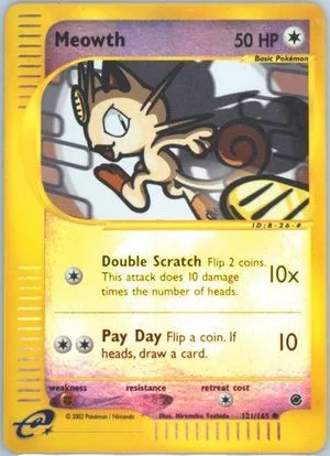 Meowth [Reverse Holo], English Pokemon card