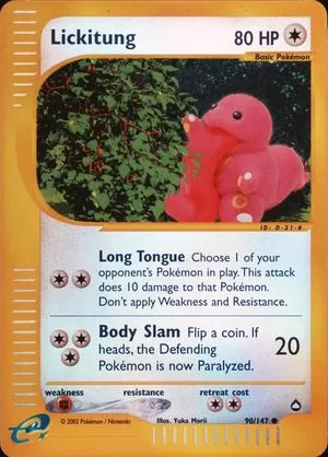 Lickitung [Reverse Holo], English Pokemon card