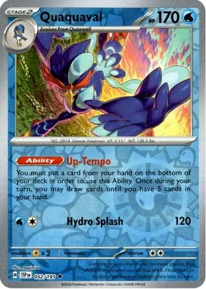 Quaquaval [Reverse Holo], English Pokemon card