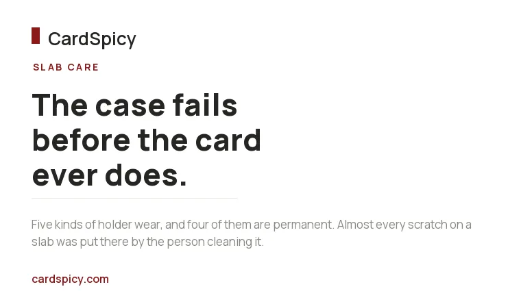 CardSpicy card on graded slab holder wear and the habits that cause it