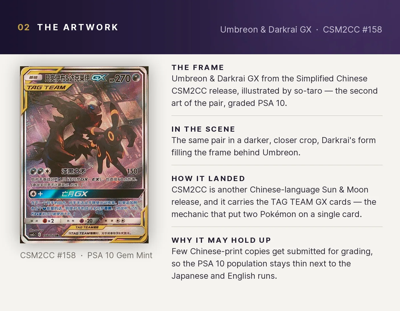 Umbreon & Darkrai GX — artwork breakdown for CSM2CC #158 (CSM2CC).