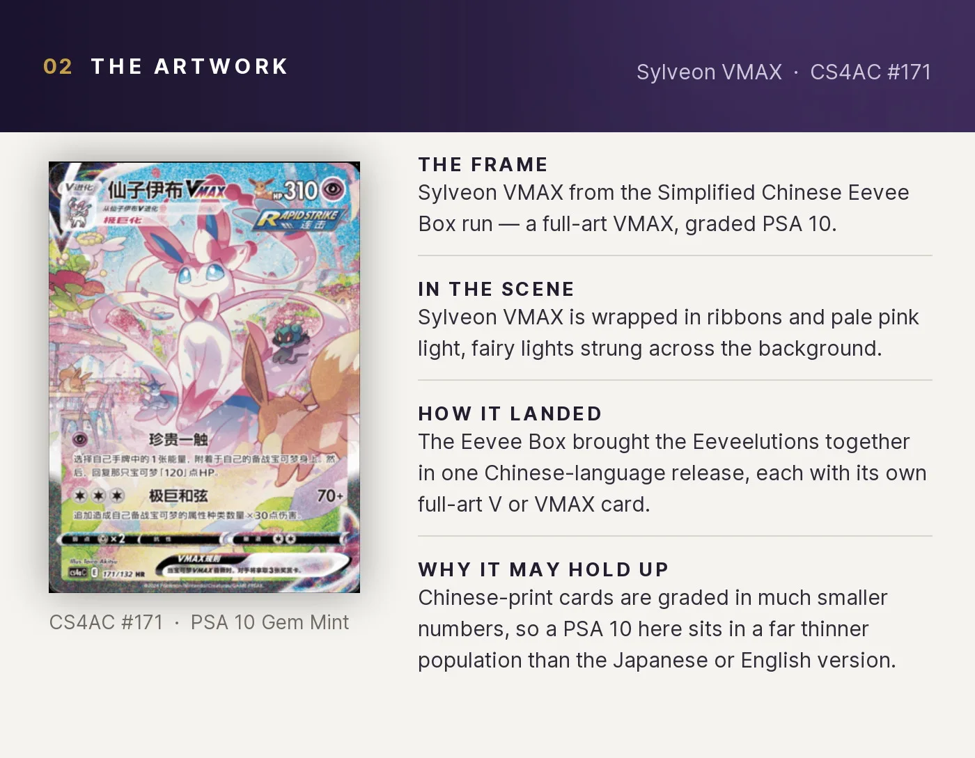 Sylveon VMAX — artwork breakdown for CS4AC #171 (CS4AC Eevee Box).