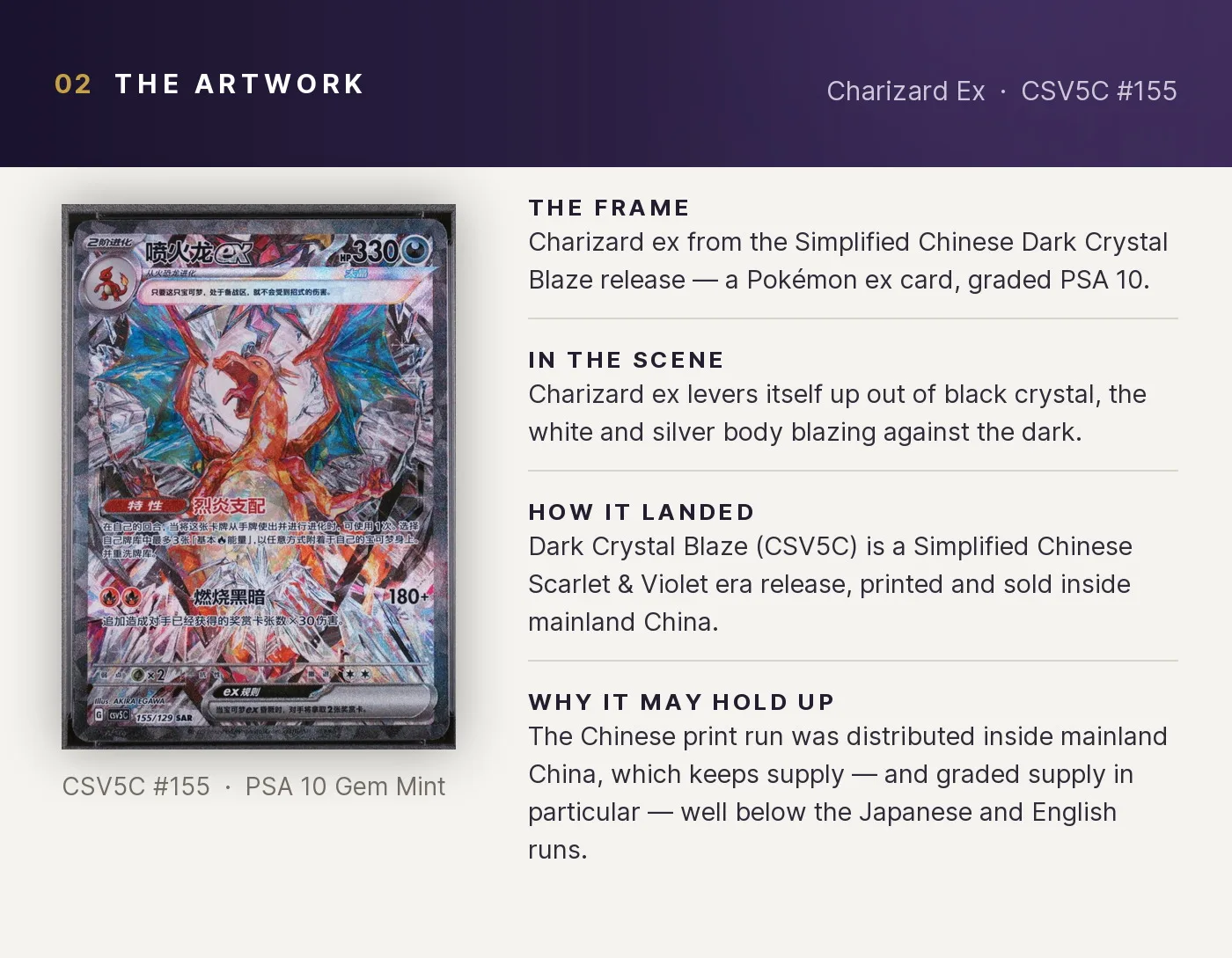 Charizard Ex — artwork breakdown for CSV5C #155 (Dark Crystal Blaze).