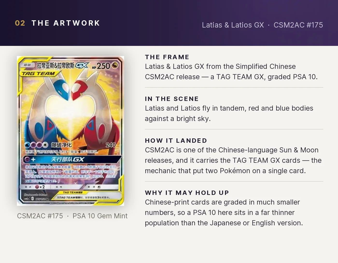 Latias & Latios GX — artwork breakdown for CSM2AC #175 (CSM2AC).