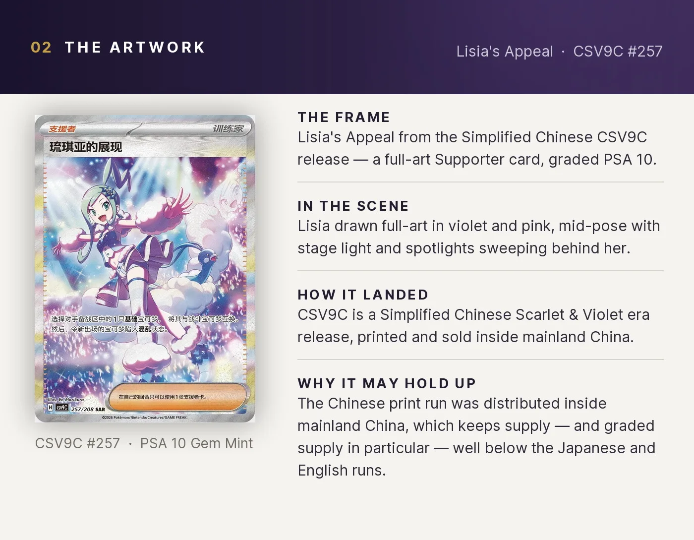 Lisia's Appeal — artwork breakdown for CSV9C #257 (CSV9C).