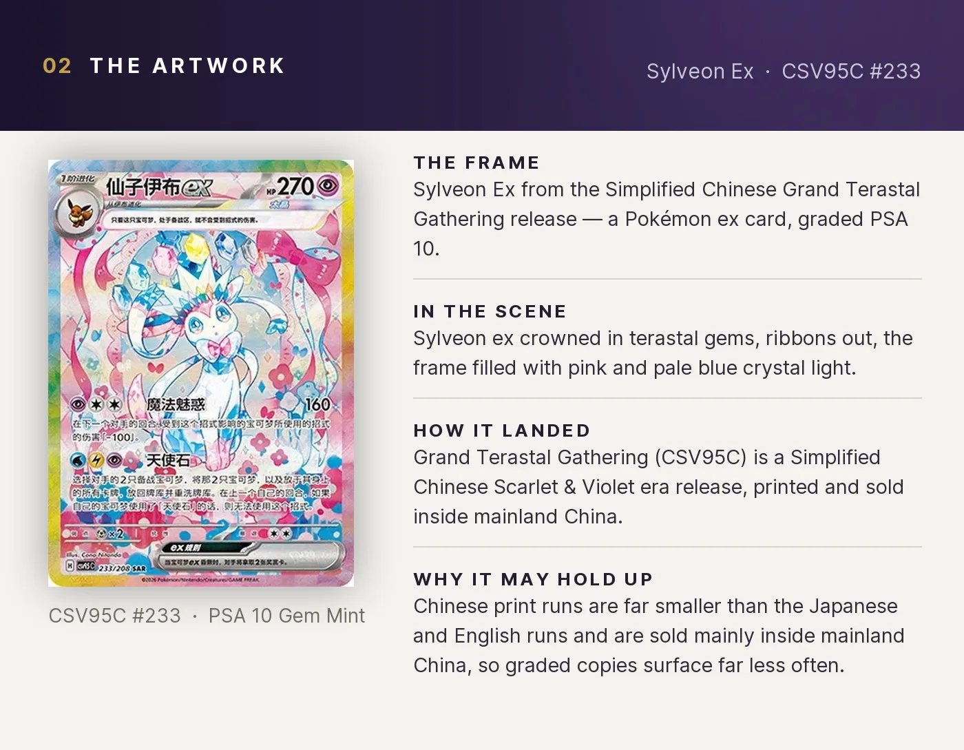 Sylveon Ex — artwork breakdown for CSV95C #233 (Grand Terastal Gathering).