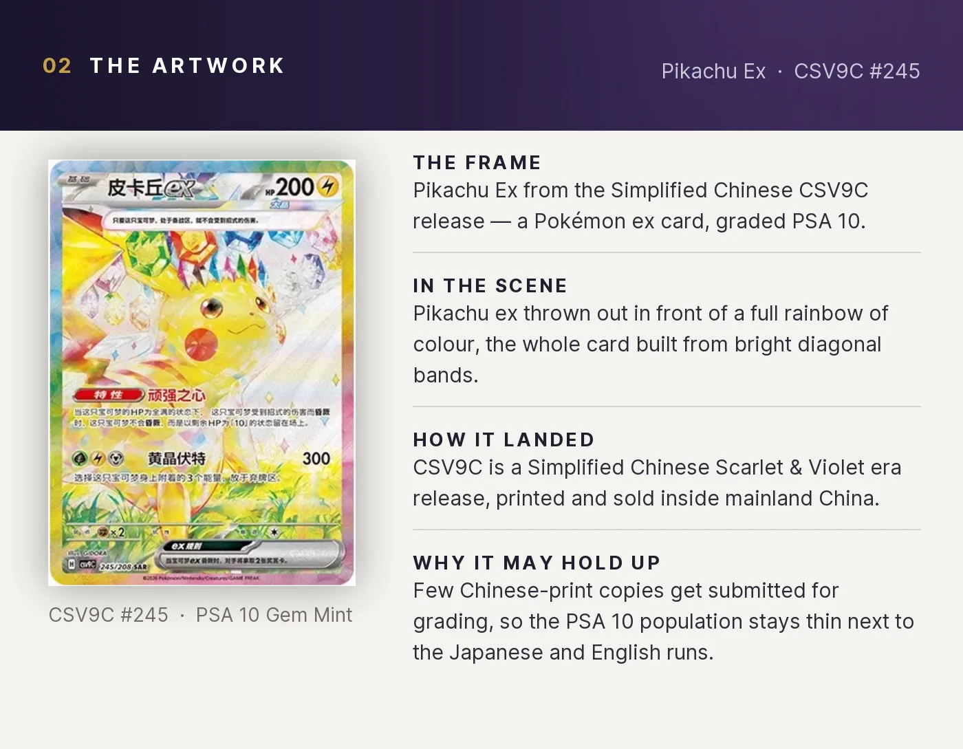Pikachu Ex — artwork breakdown for CSV9C #245 (CSV9C).