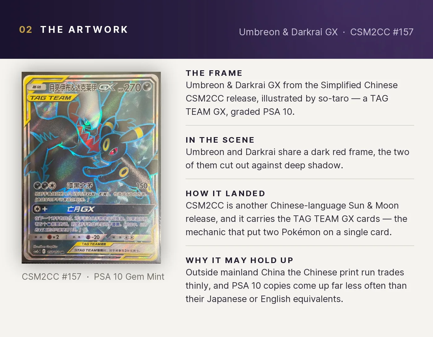 Umbreon & Darkrai GX — artwork breakdown for CSM2CC #157 (CSM2CC).