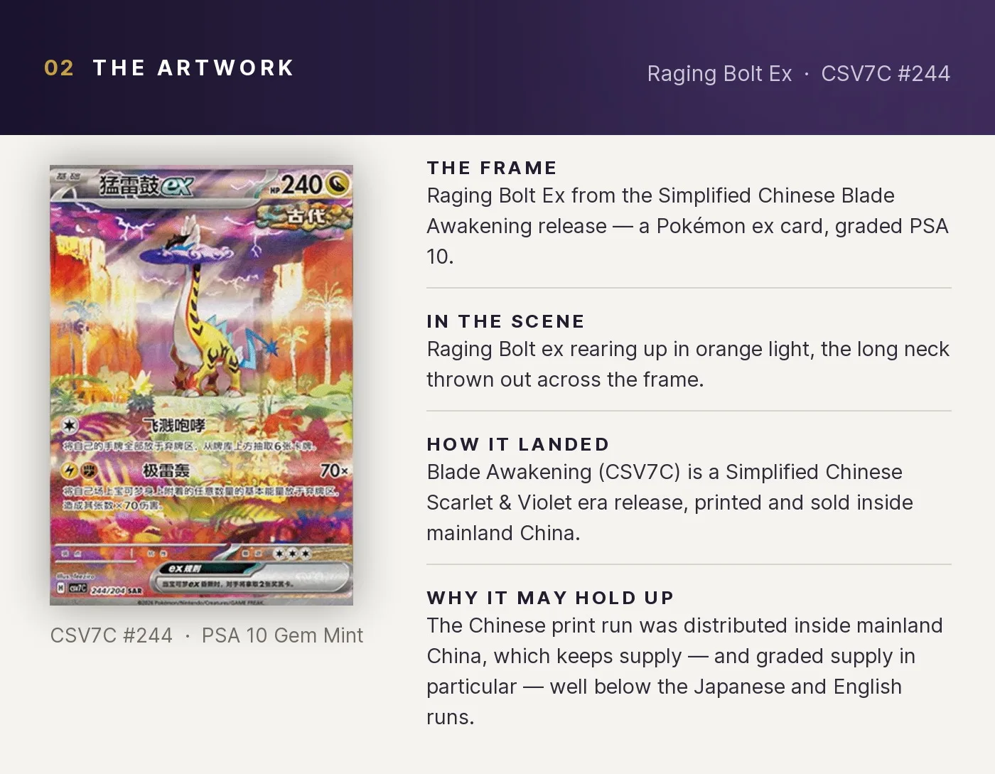 Raging Bolt Ex — artwork breakdown for CSV7C #244 (Blade Awakening).