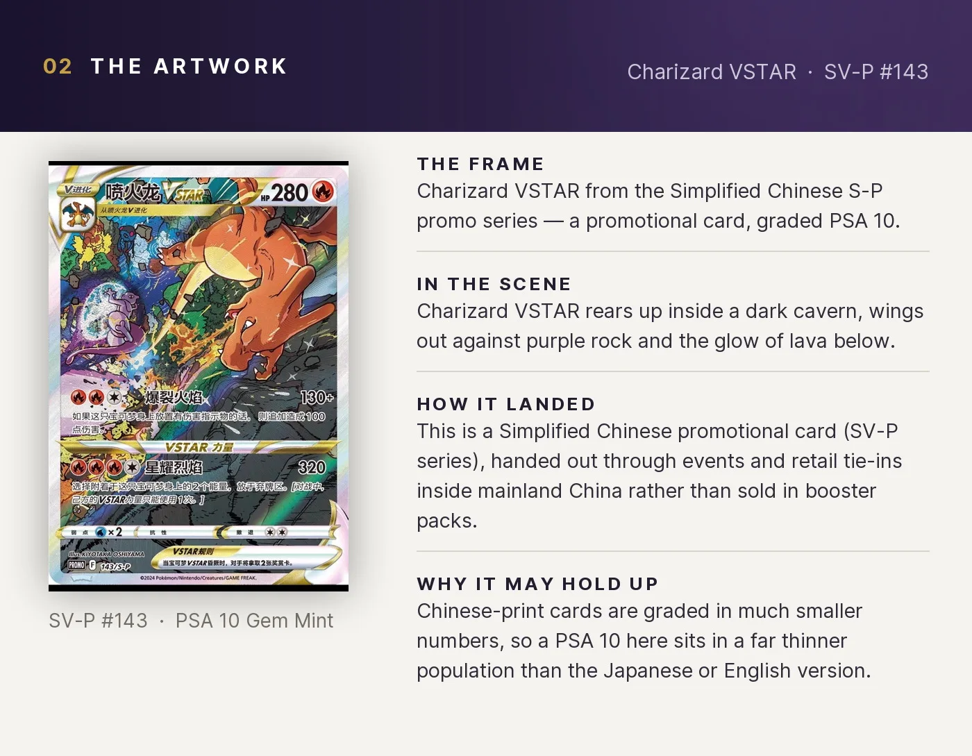 Charizard VSTAR — artwork breakdown for SV-P #143 (SV-P Promo).