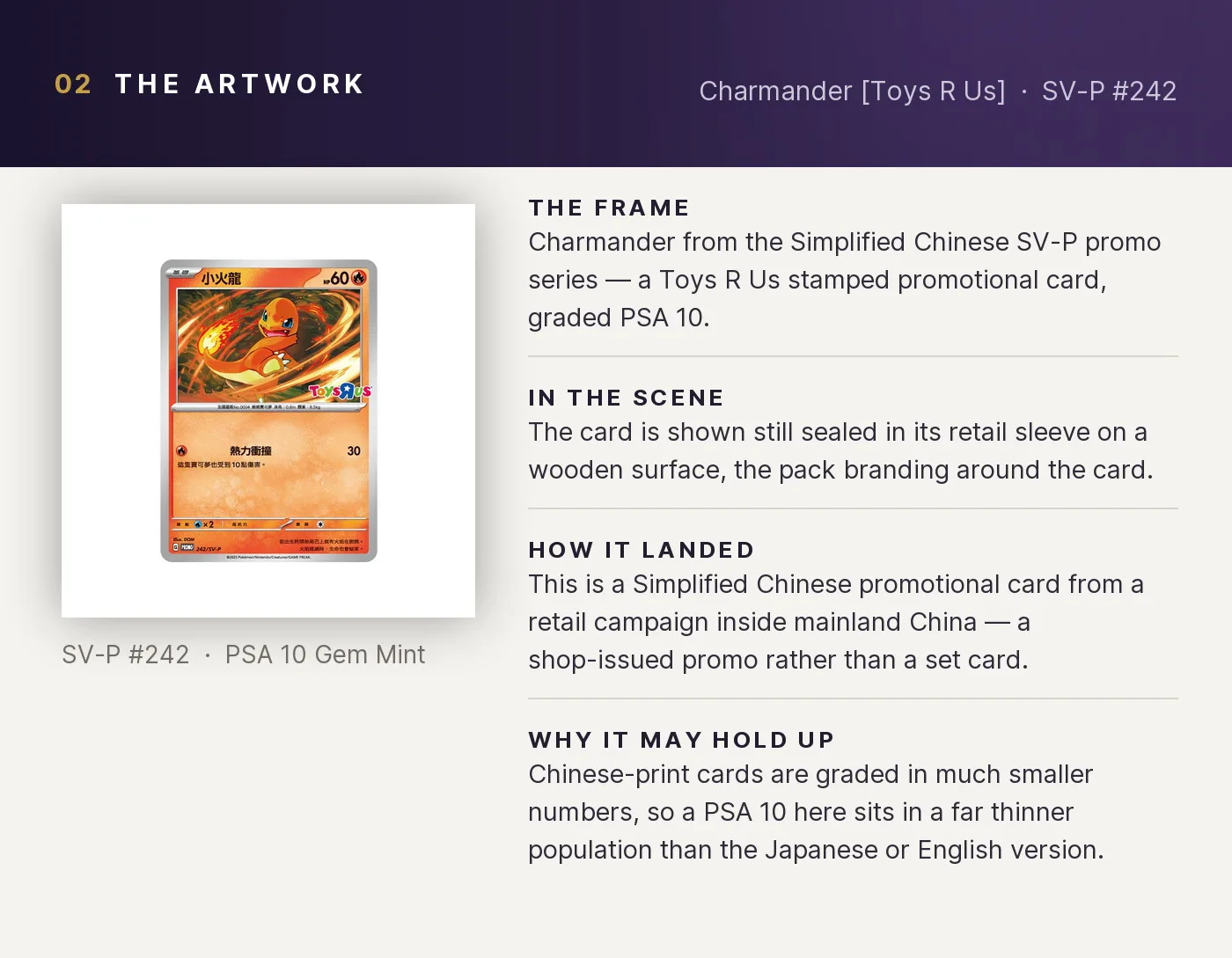 Charmander [Toys R Us] — artwork breakdown for SV-P #242 (SV-P Promo).