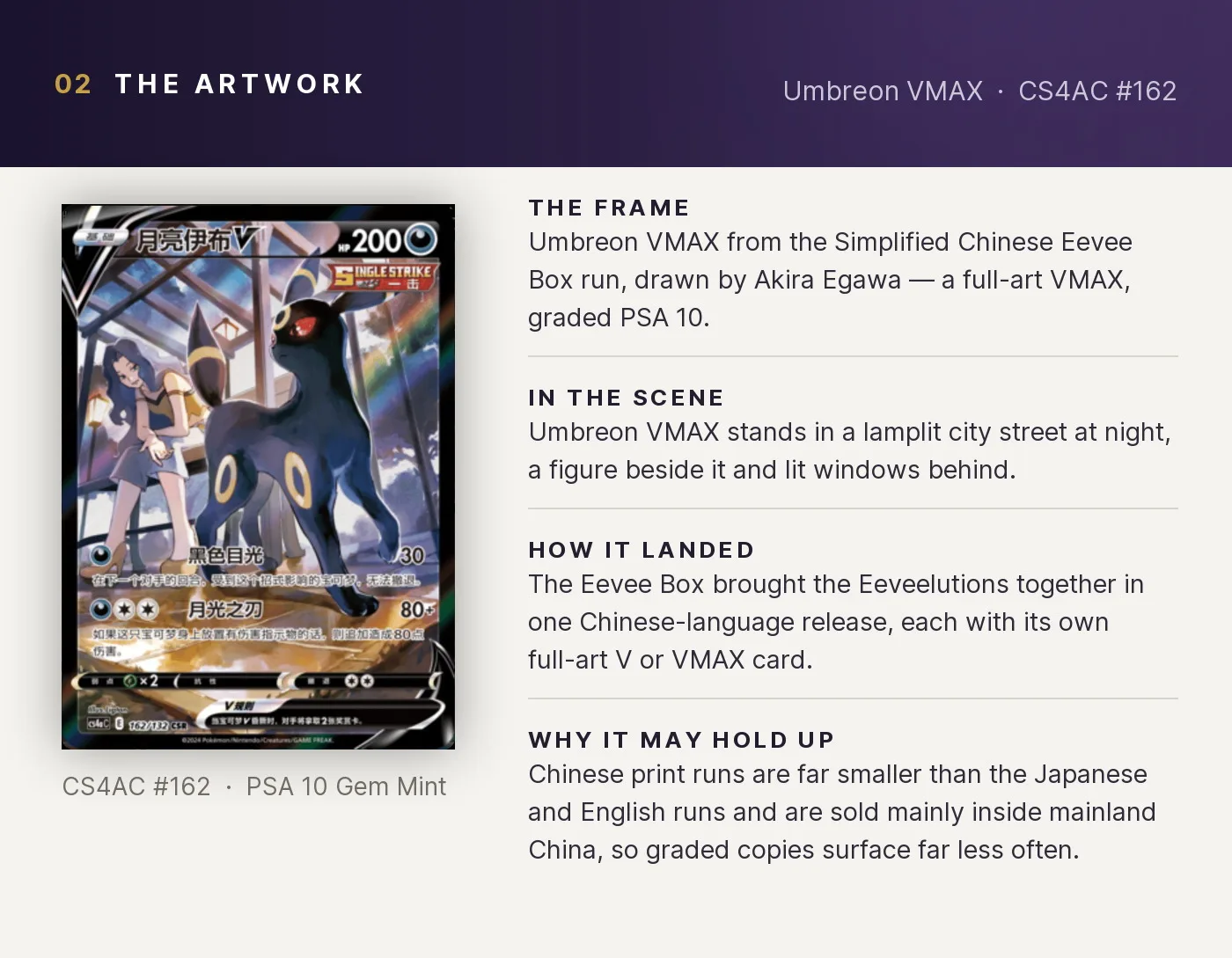 Umbreon VMAX — artwork breakdown for CS4AC #162 (CS4AC Eevee Box).