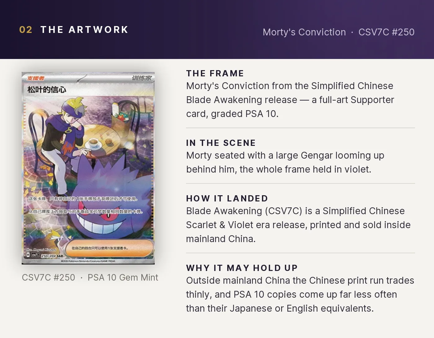 Morty's Conviction — artwork breakdown for CSV7C #250 (Blade Awakening).