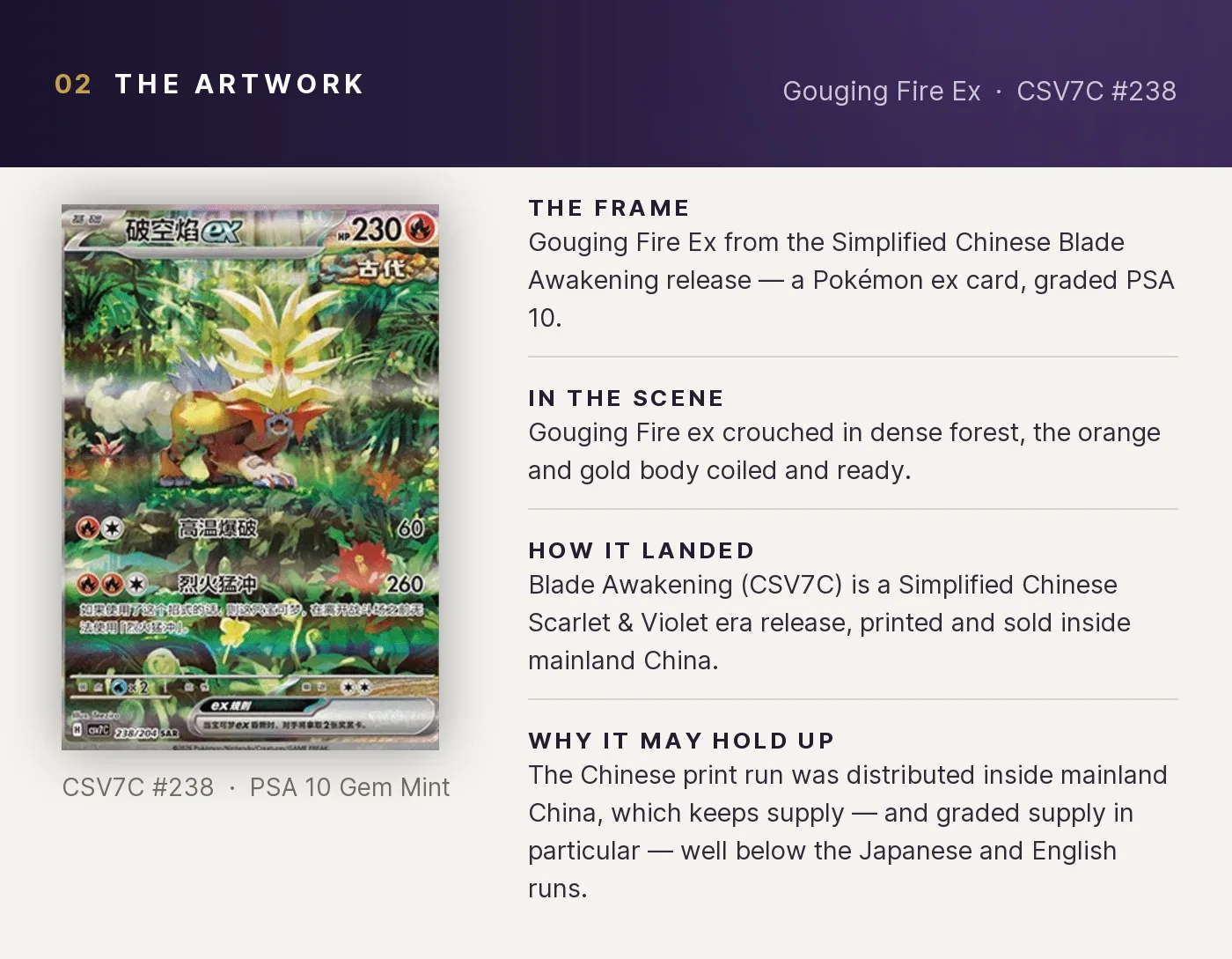 Gouging Fire Ex — artwork breakdown for CSV7C #238 (Blade Awakening).