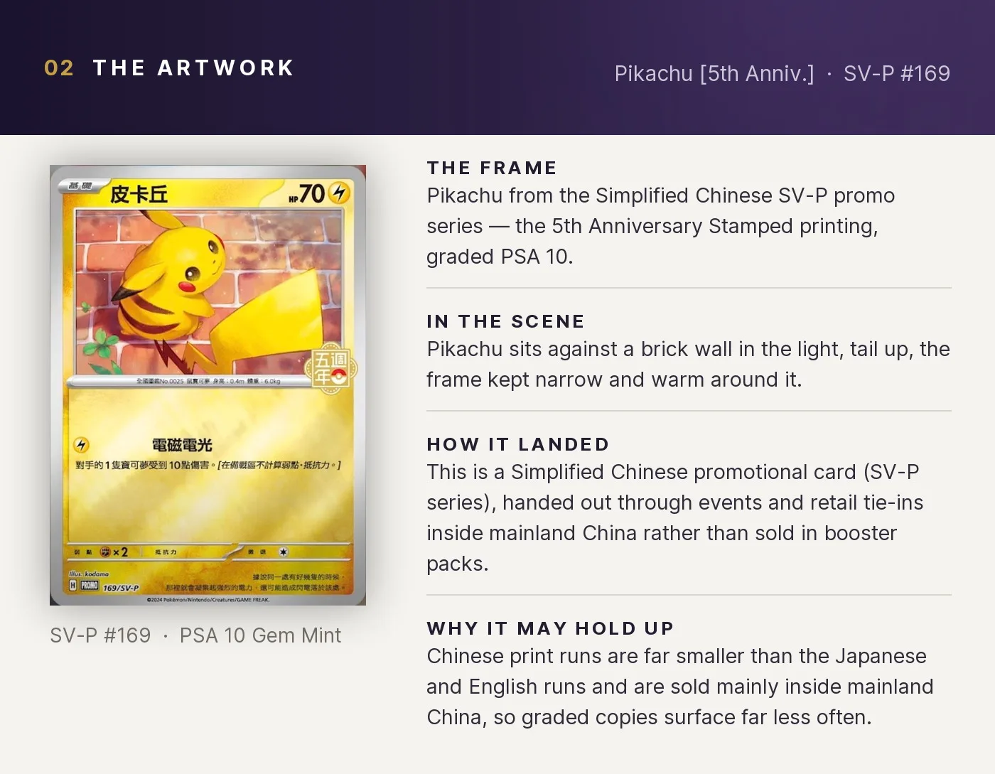 Pikachu [5th Anniv.] — artwork breakdown for SV-P #169 (SV-P Promo).