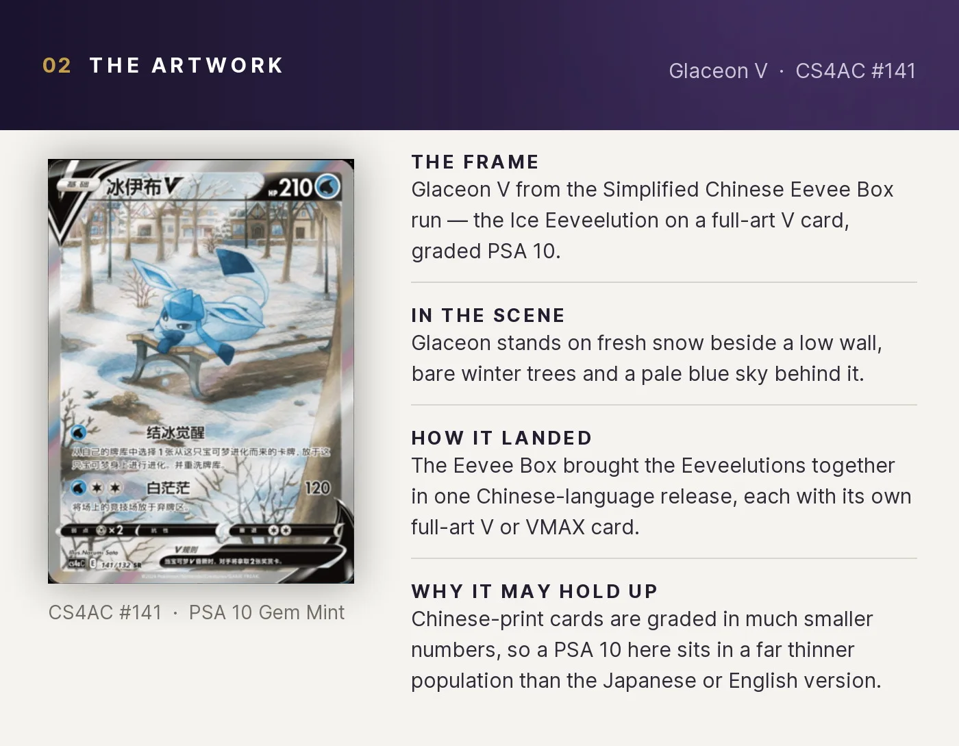 Glaceon V — artwork breakdown for CS4AC #141 (CS4AC Eevee Box).