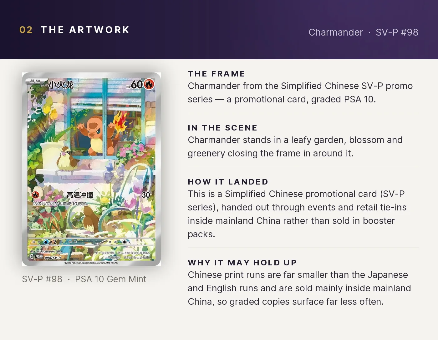 Charmander — artwork breakdown for SV-P #98 (SV-P Promo).