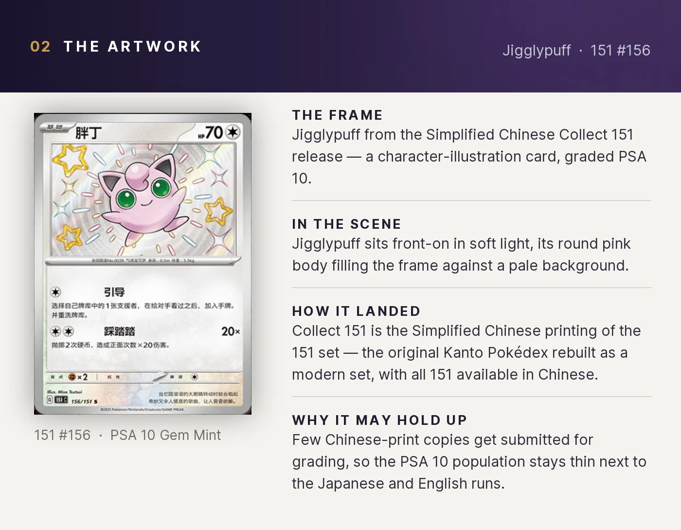 Jigglypuff — artwork breakdown for 151 #156 (Collect 151).
