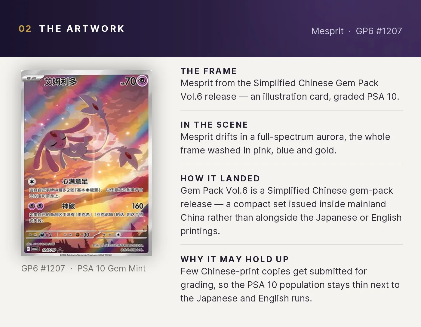 Mesprit — artwork breakdown for GP6 #1207 (Gem Pack Vol.6).