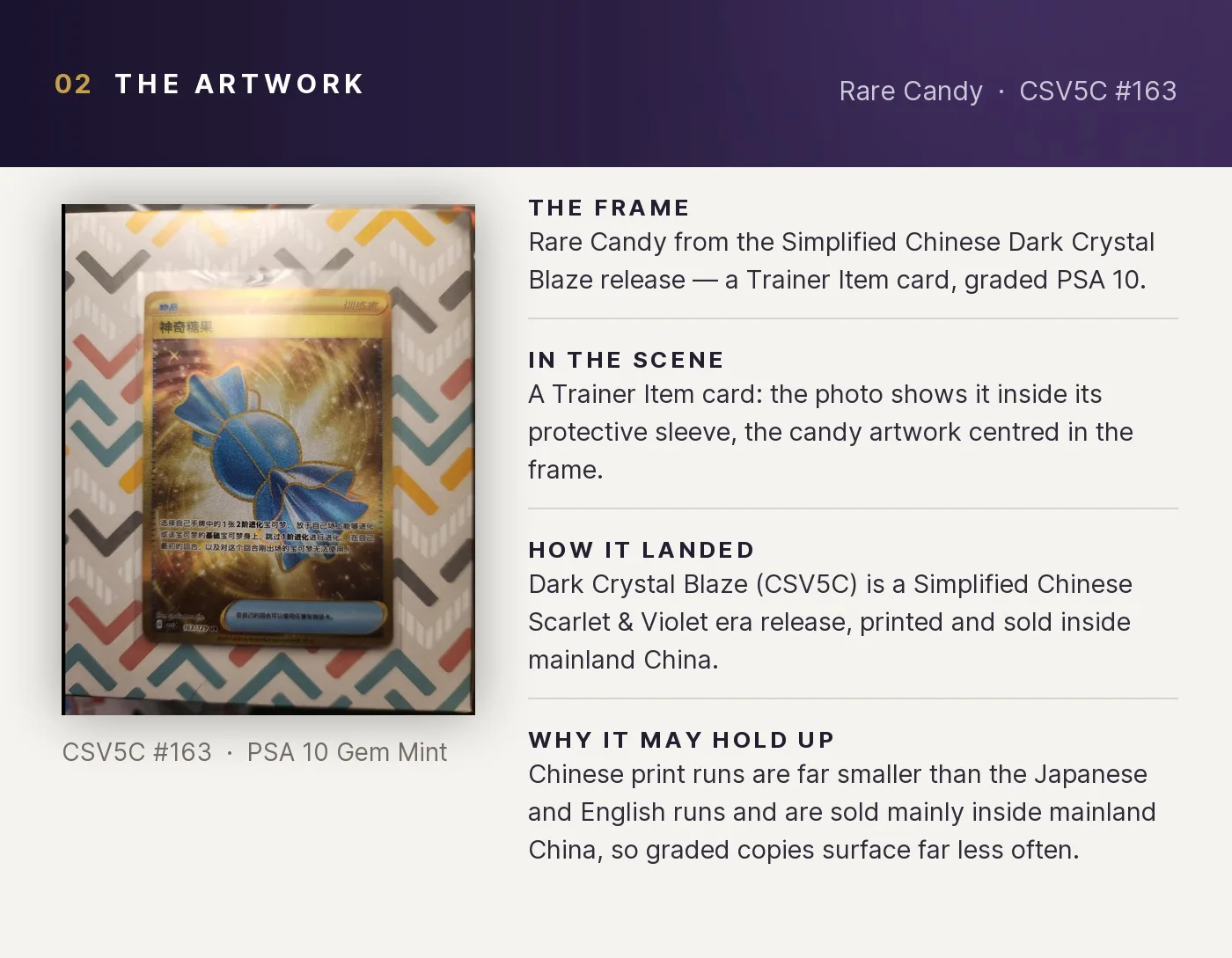 Rare Candy — artwork breakdown for CSV5C #163 (Dark Crystal Blaze).