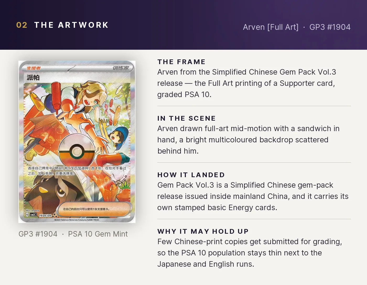 Arven [Full Art] — artwork breakdown for GP3 #1904 (Gem Pack Vol.3).
