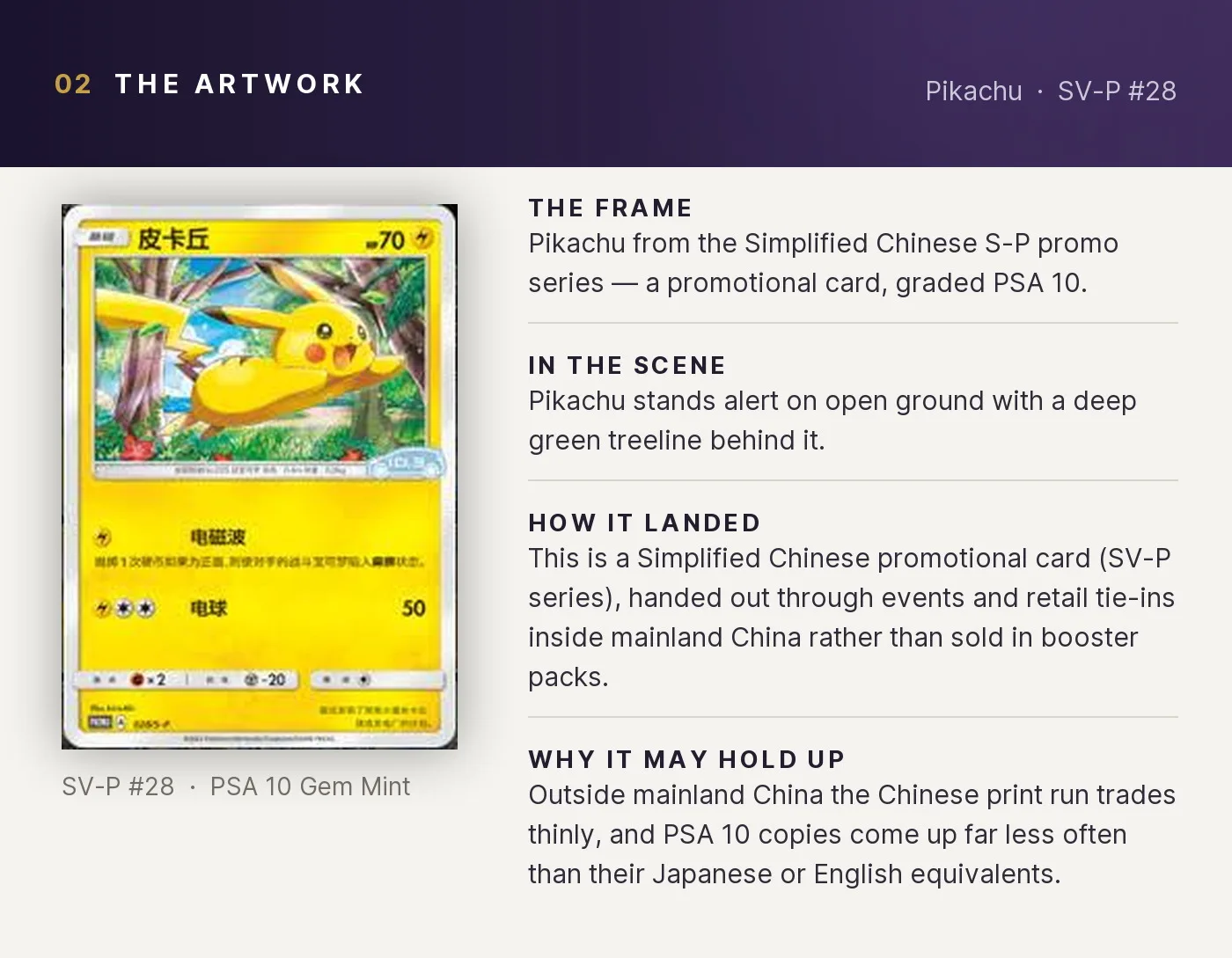 Pikachu — artwork breakdown for SV-P #28 (SV-P Promo).
