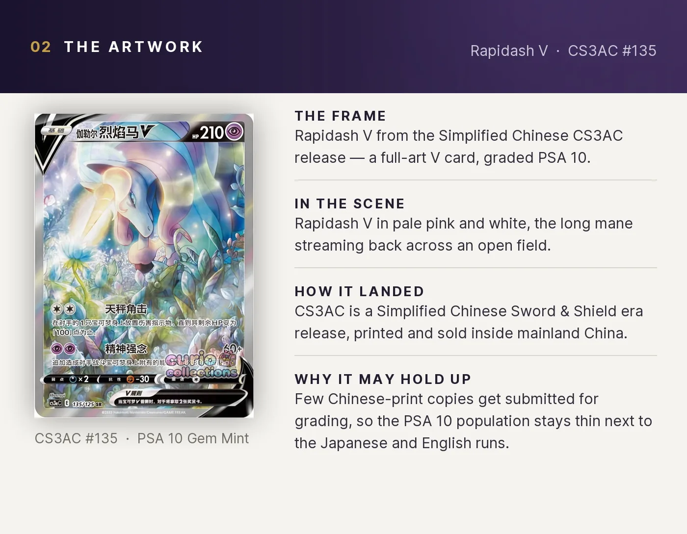 Rapidash V — artwork breakdown for CS3AC #135 (CS3AC).