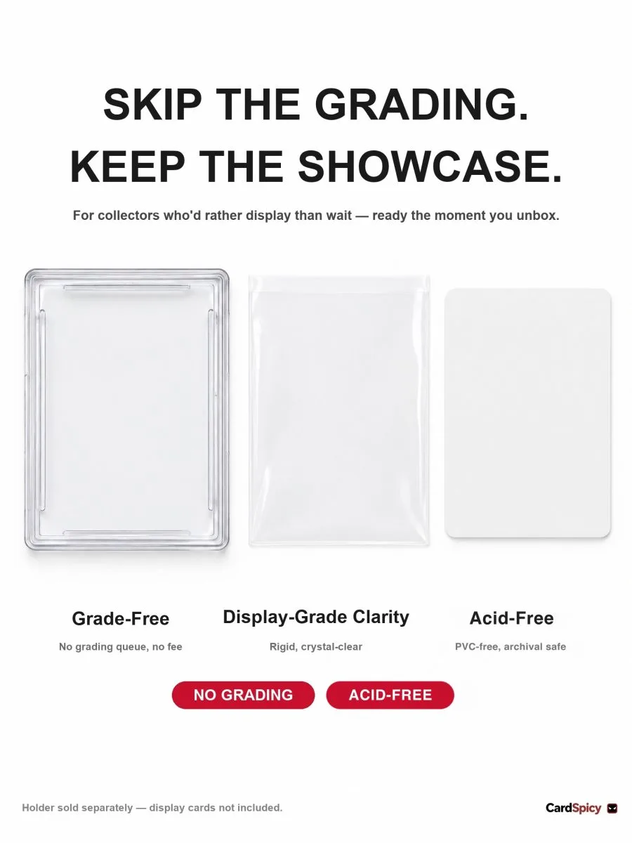 Grade-free display: skip the grading, keep the showcase with a CardSpicy rigid card case