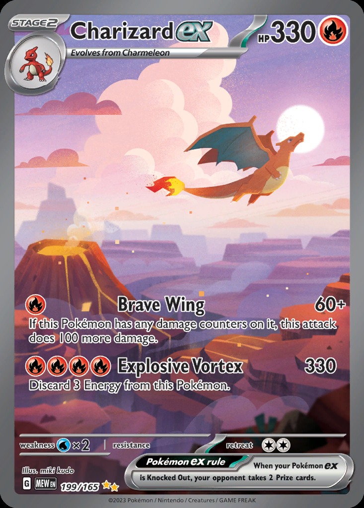 2023 Pokemon 151 Charizard ex Special Art Rare full-bleed card