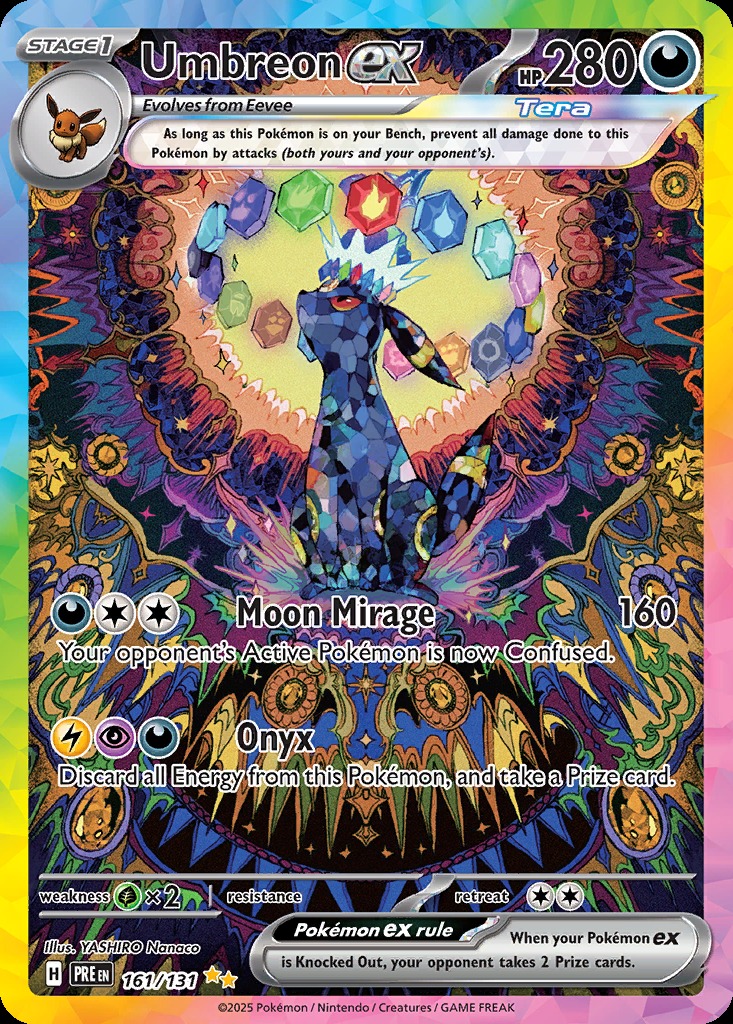 Umbreon ex special illustration rare card with textured foil artwork