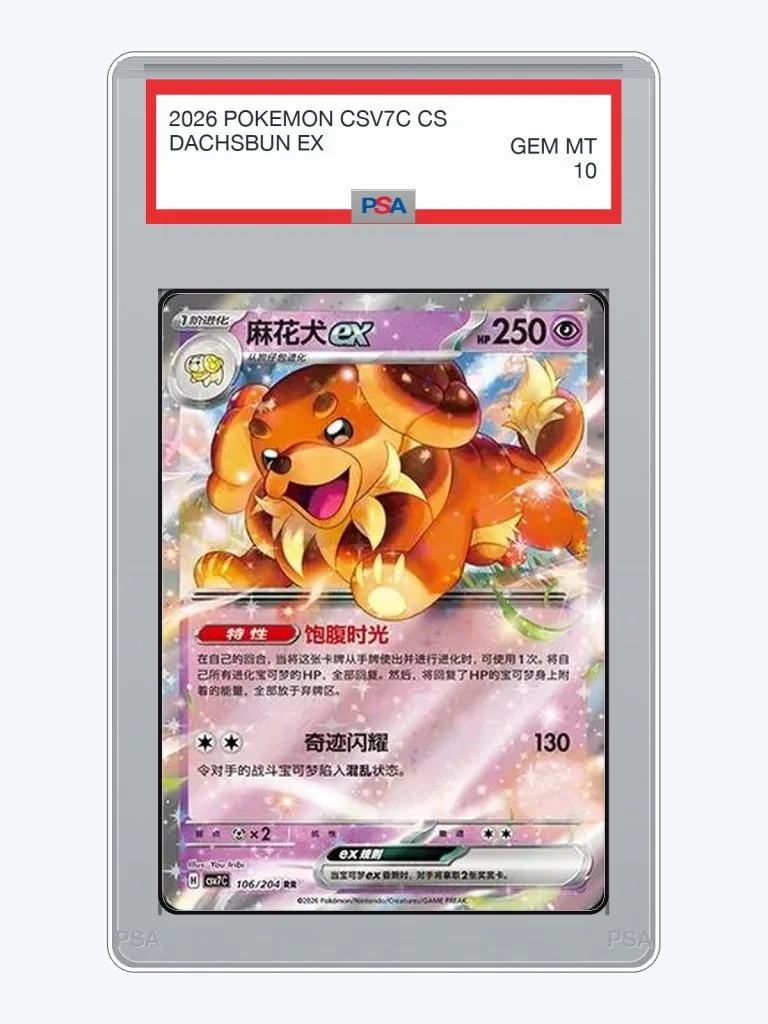 2026 Pokemon Simplified Chinese Blade Awakening Dachsbun Ex #106 PSA 10