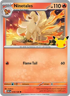 Ninetales — 30th Celebration #010, 2026. Illustrated by kodama.