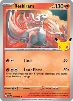 Reshiram — 30th Celebration #014, 2026. Illustrated by Uta.