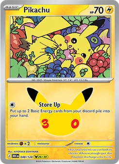 Pikachu — 30th Celebration #048, 2026. Illustrated by KIYOTAKA OSHIYAMA.