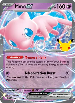 Mew ex — 30th Celebration #066, 2026. Illustrated by aky CG Works.